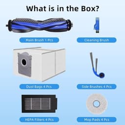 Accessoireset voor ECOVACS DEEBOT T50 PRO OMNI Gen3, T50 OMNI - Hoofdborstel, Zijborstels, Filters, Dweilpads en Stofzakken (18-delig) — thumbnail 3