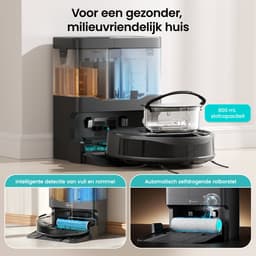 Lefant M265 Robotstofzuiger met dweilfunctie – 20.000 Pa zuigkracht – Zelfreinigend – Herbruikbare stofbak – Huisdierhaar – dTOF Lidar-navigatie – Handsfree – Grijs — thumbnail 4