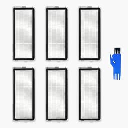 Stofzuigerfilter Compatibel met Roborock Qrevo S Pro, S5V, S, Curv, Edge - 6 Stuks Wasbare HEPA-filters met Reinigingsborstel — thumbnail 1