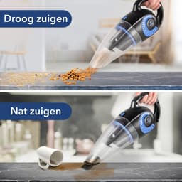 MooSoo Kruimelzuiger Snoerloos - Nat&Droog -Handstofzuiger - Sterke zuigkracht - 8500PA - Longlife Filter - M4 2022 - Blauw / Zwart — thumbnail 3