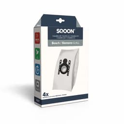 SQOON® Stofzuigerzakken Geschikt voor Bosch / Siemens Modellen – Vervangt Modellen 577549 / 00577549 / BBZ51FGALL – High Filtration voor Optimale Stofopname en Bescherming - (SQ07) - 4 Stuks — thumbnail 2