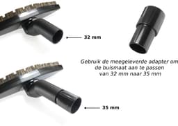 Dparts universeel parketborstel met zachte haren - 32mm + 35 mm - Stevige zwenkbare stofzuigerborstel - Zuigmond geschikt voor stofzuigers van Numatic Henry Nilfisk Philips Electrolux AEG Bosch Siemens — thumbnail 2