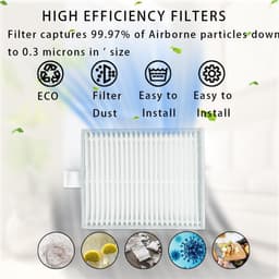4 stuks HEPA Filter - Geschikt voor Eufy G50 Hybrid (SES) - L60 Hybrid (SES) - L60 - L60 SES - L50 - L50 SES - 6*7.5*0.9cm - met reinigingsborstel - Onderdelen - voor robotstofzuiger - Wit — thumbnail 4