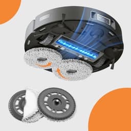 4x wasbare doekjes met 2 houders geschikt voor Dreame L10S Pro Ultra Heat / L10S Ultra Gen 2 / L20 Ultra / L20 Ultra Complete / L40 Ultra / X40 Ultra / X40 Master / X30 Ultra / Mova E30 Ultra — thumbnail 5