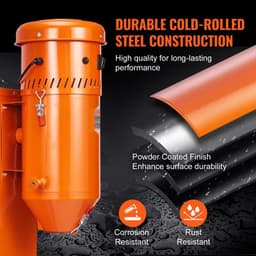 Stofafzuiger voor Zandstraalcabines - Stofafzuigsysteem met Media-Terugwinning - Vermogen 1450 W - Capaciteit 6,8 L - Universele Aansluiting - Geschikt voor Straalunits — thumbnail 3