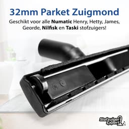 Parketmond geschikt voor Numatic Henry, Hetty, James, George, Nilfisk en Taski - Vervangende 32mm Zuigmond - Wielen te verwijderen voor o.a. Tegels — thumbnail 2