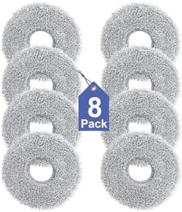 PromoHome 8 Stuks Dweilpads Wasbare en Herbruikbaar Geschikt voor Dreame L10s/L10/L20/X40/L40/X50/L50 Pro Ultra, voor Xiaomi X20 Pro/Max, voor Ecovacs Deebot T30/T50 Pro OMNI — thumbnail 1