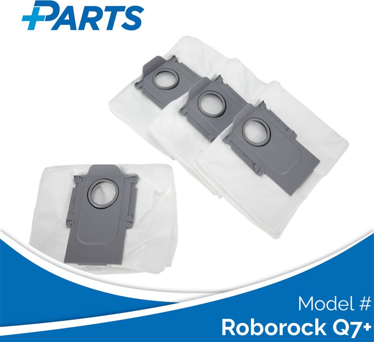 Roborock Q7+ Stofzakken (4 Stuks, Plus.Parts® alternatief voor 8.02.0132) — afbeelding 1