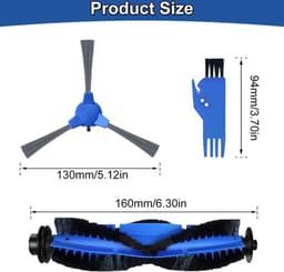 Accessoires Kit Borstels Vervanging geschikt voor Eufy RoboVac 35C, 11S Max, 15T, 30C Max, G20, 15C, 15C Max, G30, G30 Edge, G40 Hybrid+ robotstofzuiger, 2 x hoofdrolborstels, 8 x zijborstels (10 — thumbnail 5