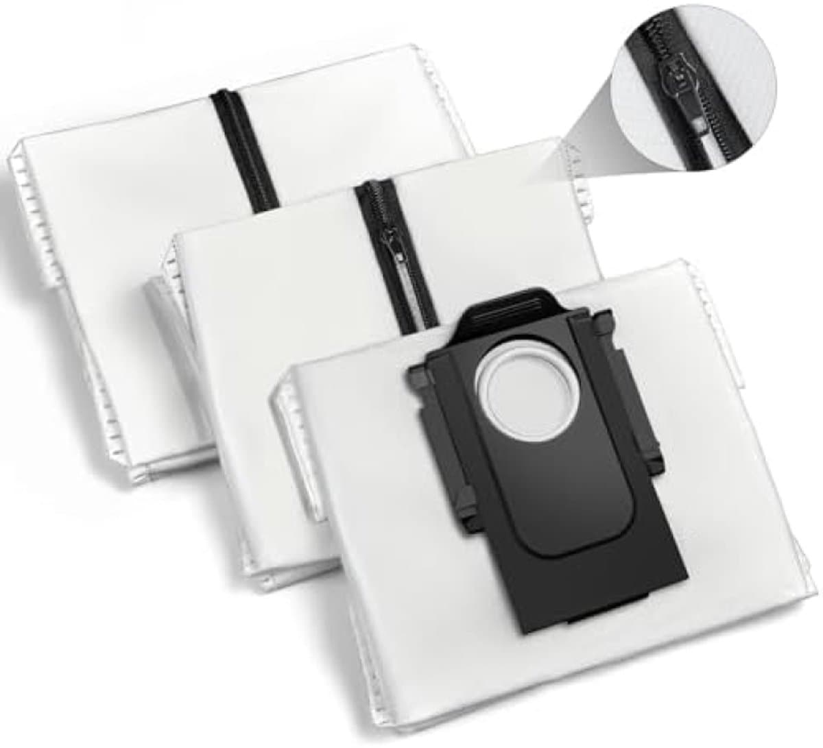 Herbruikbare stofzakken voor Roborock Q Revo, Qrevo S, Qrevo Curve, Qrevo Master, S8 MaxV Ultra, S8 Max Ultra, Saros 10R stofzuiger, 2,7 L grote capaciteit stofzuigerzakken vervangende onderdelen - set van 3 — afbeelding 1