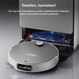 Roborock Saros 10 Robotstofzuiger met Dweil–22000Pa– 7,98 cm Ultradun– Auto Afneembare Mop– AI 3.0 Obstacle Vermijding– Auto Wasmiddeldosering– 80℃Heet water dweilwassing & Dock Zelfreiniging– Wit– S8 MaxV Ultra Upgrade-versie — thumbnail 3