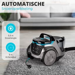 Sanovy PowerClean-8900 Stofzuiger Zonder Zak – Krachtige 2,5L Cycloon Stofzuigers, 9 m actieradius – Alle Vloertypen – 2 opzetstukken — thumbnail 4