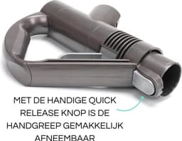 ZENC® Handgreep Geschikt voor Dyson DC19, DC23, DC26, DC29, DC32, DC36 & DC37 Stofzuiger - Pistoolgreep - Stofzuigeraccessoires - Grijs — thumbnail 2
