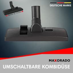 Maxorado Borstel Set - vloerzuigmond + combi borstel - UNIVERSEEL voor 32 mm ronde buis - geschikt voor Numantic, Holland Electro, Thomas en meer - stofzuiger opzetstuk — thumbnail 2