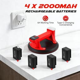 Accuzuiger Set - Handstofzuiger - Snel Schoonmaken - Inclusief Extra Accu - 35 cm - Zwart — thumbnail 2