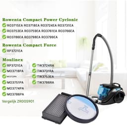 GELLDG HEPA-filterset – 3-delige set – Geschikt voor Rowenta Compact Power Cyclonic Force zakloze stofzuigers – Vervangingsfilters / Onderdelen – Geschikt voor RO3731EA, RO3753EA, RO3786EA, RO3798EA, RO3718EA, RP3721EA (ZR005901) — thumbnail 5
