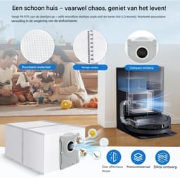 GELLDG Stofzuigeraccessoiresets - 21 Stuks - Geschikt voor ECOVACS DEEBOT T80 OMNI - Complete vervangset met 2 hoofdborstels, 4 filters, 6 zijborstels, 2 borstelrollen, 6 stofzakken en 1 reinigingsborstel — thumbnail 4