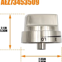 2-delige set knoppen voor oven/kookplaat voor het AEZ73453509 gasfornuis/oven, geschikt voor LG gasfornuizen/ovens en geschikt ter vervanging van de volgende modellen: LRG3036ST, LDG3036ST, AEZ36ST, 72909, 008, AP5669773, 2347547, PS7321756. — thumbnail 3