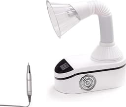 Stofafzuiger met LED - Nagelstofzuiger Laboratorium - Schoon Werken - 360° Draaibare Slang - 230 Watt - Wit — thumbnail 1