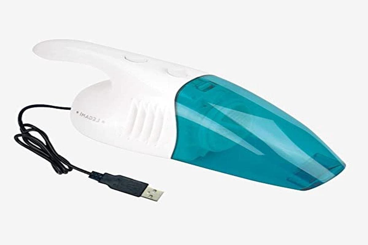 Mini Stofzuiger - Bureau Reiniger - Kantoor Schoonhouden - USB Oplaadbaar - Draagbaar Formaat - Blauw — afbeelding 1