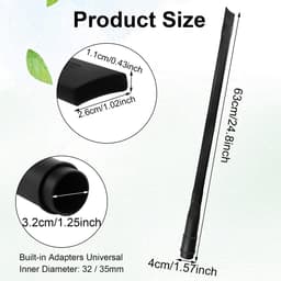 Dailygoods- Spleetmondstuk flexibel 620 mm - Stofzuigeraccessoires - Universeel voor 32 mm - Zuigmond - Reinigen onder meubels - Zacht rubber. - Stofzuigermondstuk — thumbnail 4