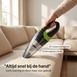 Kruimeldief Snoerloos - Handstofzuiger Draadloos - Kruimelzuiger met 4 Opzetstukken - Kleine Stofzuiger voor Auto en Thuis — thumbnail 4