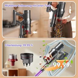 Draadloze 4-in-1 Steelstofzuiger met LED-display en Anti-Viltborstel — thumbnail 3