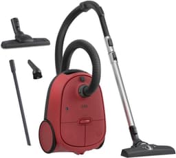 Steelstofzuiger - Stofzuiger met zak - Huishouden Schoonmaken - 3 Vermogensniveaus - 650W - Rood Zwart — thumbnail 1