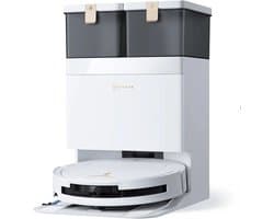 ECOVACS DEEBOT T50 PRO OMNI Gen3 Robotstofzuiger met Dweilfunctie - 25.000Pa - 8.1 cm Ultradun - ZeroTangle 3.0 - TruEdge 2.0 Randreiniging - AIVI 3D 3.0 Obstakelvermijding - 75°C Heetwater-Wit