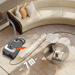 Aura® Karcher - Karcher Stofzuiger - Bouwstofzuiger - Festool Stofzuiger - Bouwstofzuiger Zonder Zak - Grijs - 33cm x 31cm x 53cm; 5.5 kg — thumbnail 4