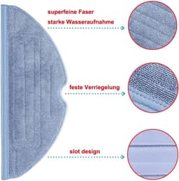 Zes vervangende microvezel dweilpads Geschikt voor Roborock S8 / S8+ / S7 / S7+ / S7 MaxV / S7 MaxV Plus robotstofzuigers. — thumbnail 2