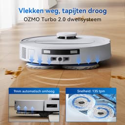 ECOVACS DEEBOT T30e OMNI Robotstofzuiger met dweilfunctie- 25.000 Pa- OZMO Turbo 2.0 dweilen- ZeroTangle 3.0 anti-klit-Triple-V-hoofdborstel- Omni-station-Wit–1000ml Schoonmaakmiddel — thumbnail 4