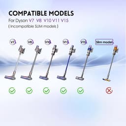 Aangedreven Zuigmond - geschikt voor Dyson V7 V8 V10 V11 V15 - Universele Stofzuigermond - Stofzuigermondstuk - Accessoires Onderdelen - Parketborstel — thumbnail 4