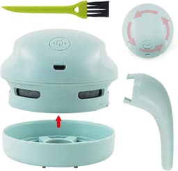 Kruimelzuiger - Bureau stofreiniger - Snel schoonmaken - USB oplaadbaar - 8x8x5.6cm - Willekeurig — thumbnail 5