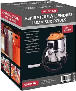 Krachtige Asstofzuiger voor Pelletkachel en Open Haard, 20L, 1200W — thumbnail 1