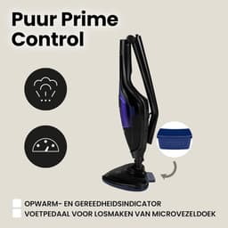 Verte Stoomdweil - 2-in-1 Stoomreiniger & Handstoomapparaat - 13 Accessoires - 1500 W - 400 ml - Opwarmtijd van 20 Seconden - Doodt 99,9% van de Bacteriën - Snoer van 7 m - Geschikt voor Alle Soorten Vloeren - Zonder Chemicaliën - Zwart — thumbnail 2