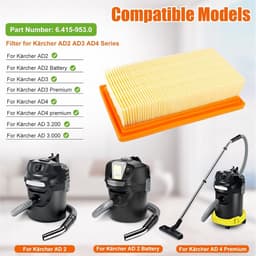 Filter geschikt voor Karcher 6.415-953.0 AD2 AD3 AD4 stofzuigeronderdelen (2 stuks) — thumbnail 3