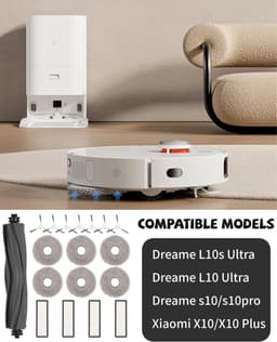 Accessoireset geschikt voor Dreame L10s Ultra/L10 Ultra robotstofzuiger. Bevat: 1 hoofdborstel, 7 zijborstels, 4 filters, 6 dweilpads, 4 stofzakken en 1 reinigingsborstel. — thumbnail 5