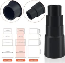 6x Stofzuigeradapter met 4 lagen - 25-42 mm - Slangadapter Universeel - Adapter - Aansluitstuk voor elektrisch gereedschap - Universele adapter voor stofafzuiging - Voor aansluiting op de stofzuigerslang - Geschikt voor Bosch, Makita, Kärcher — thumbnail 4