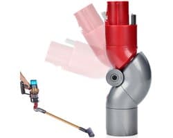 Hoek opzetstuk geschikt voor Dyson V7 V8 V10 V11 V15 - Rotatie Tot 90 Graden - Ergonomisch Stofzuigen - Steelstofzuiger Onderdelen - Rood/Grijs