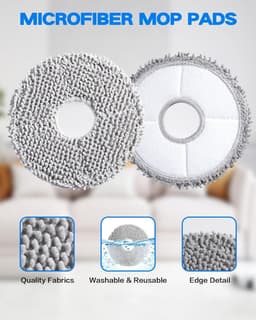 19 stuks reserveonderdelen gescht voor Ecovacs T30 Omni/T30 PRO Omni/T30S/T30S PRO stofzuiger, accessoireset voor Deebot serie met 2 hoofdborstels, 4 filters, 6 zijborstels, 6 reinigingsdoeken, 1 — thumbnail 5