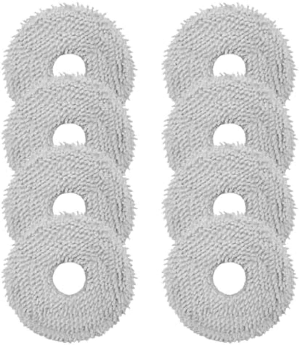 PromoHome 8 stuks microvezel dweilpads voor robotstofzuigers - Wasbaar en krasvrij — afbeelding 1