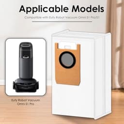 PromoHome Vervangende Stofzakken 6 stuks - Geschikt voor Eufy Robotstofzuiger Omni S1 Pro - Hoogwaardige Filterzakken Accessoires voor Stofzuigers — thumbnail 4