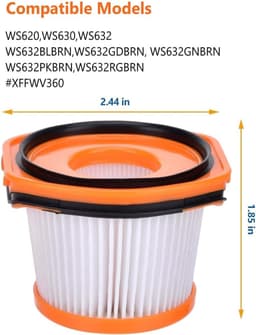 4-delige Filter Vervanging (XFFWV360) - Geschikt voor Shark Wandvac WS620-WS642 — thumbnail 3