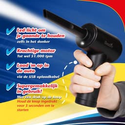 CleanRite Auto Stofzuiger Draadloos - Autostofzuiger - Kruimeldief - Handstofzuiger - 68W - Zwart — thumbnail 4