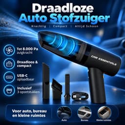 Car Essentials Draadloze Auto Stofzuiger - 8000 Pa - 120W - USB-C - 3 Opzetstukken — thumbnail 4