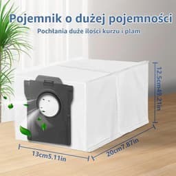 10 Stofzuigerzakken voor Dreame L40s Pro Ultra, L50/L40 Ultra AE, X30 Ultra en meer - Vervangende Stofzakken met 4-laags Filtratie — thumbnail 2