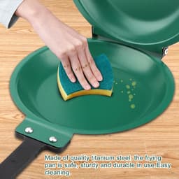 Dubbelzijdige keramische coating - Green Shell pan voor pannenkoekenmaker - Geschikt — thumbnail 4