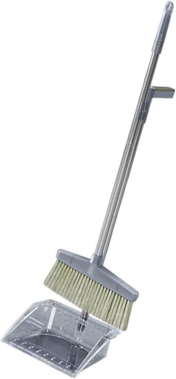 Bezem Stofferset - Schoonmaak Set - Efficiënt Schoonmaken - Stofvrije Technologie - 49 x 31 x 9 cm - Grijs — thumbnail 3