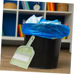 Mini Bezem Stoffer - Bureau Reiniger - Snelle Schoonmaak - Compact Lichtgewicht - 16.8 cm - Lichtgroen — thumbnail 4
